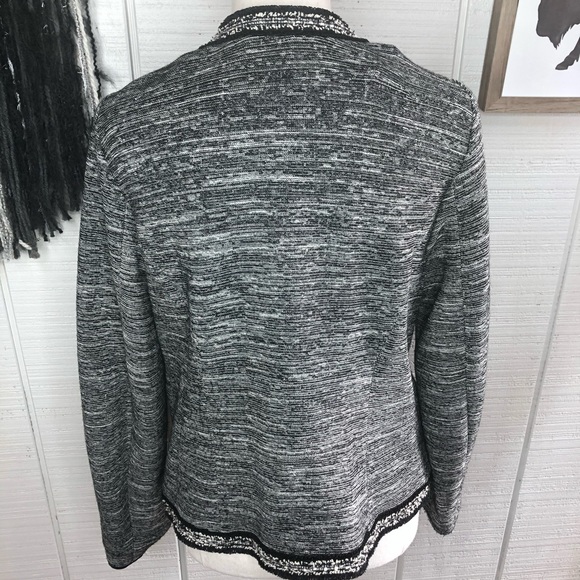 Talbots black and gray marled open front blazer - Picture 7 of 7